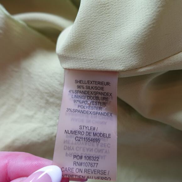 Alice + Olivia Cami Top Medium Lime Green Silk Halter Tunic Y2K Rave Club Dress - Picture 9 of 11